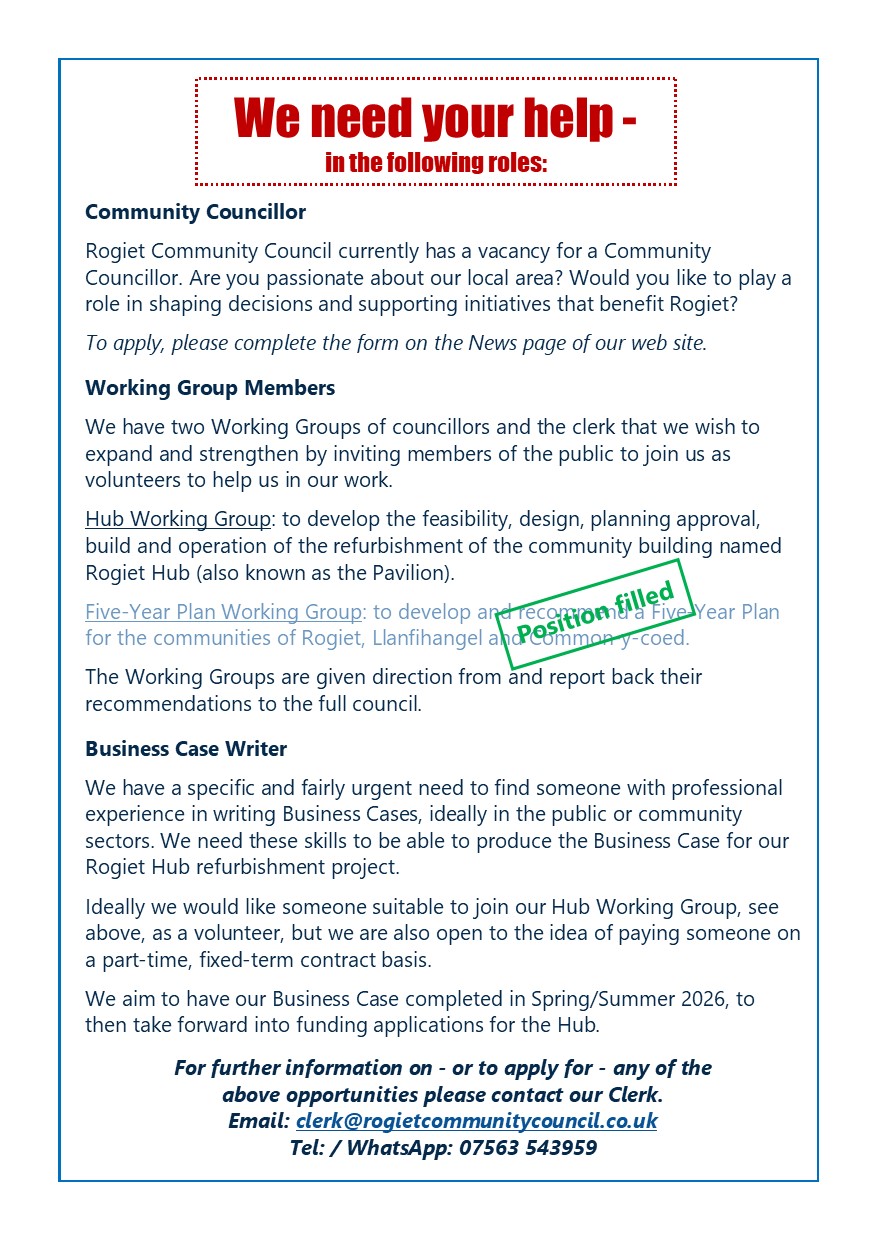 Volunteering opportunities